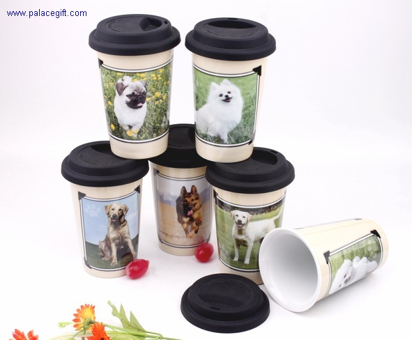 Pet Dog Porcelain Double Wall Mug